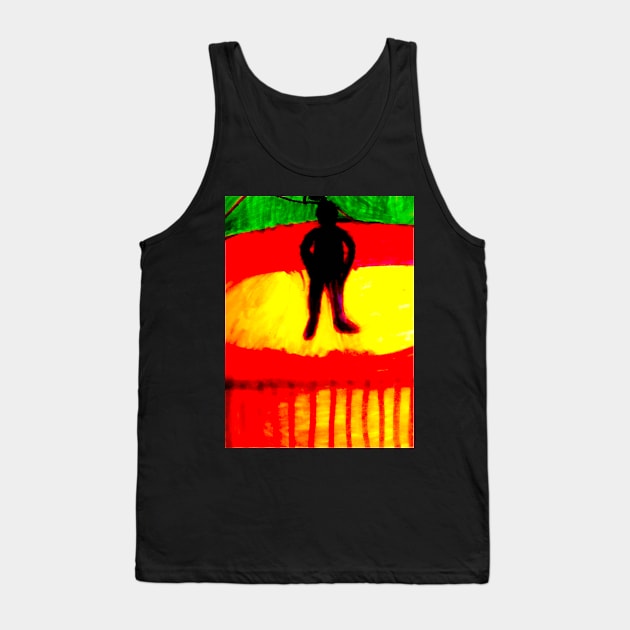 Shadow man in a spotlight Tank Top by VictoriaVonBlood